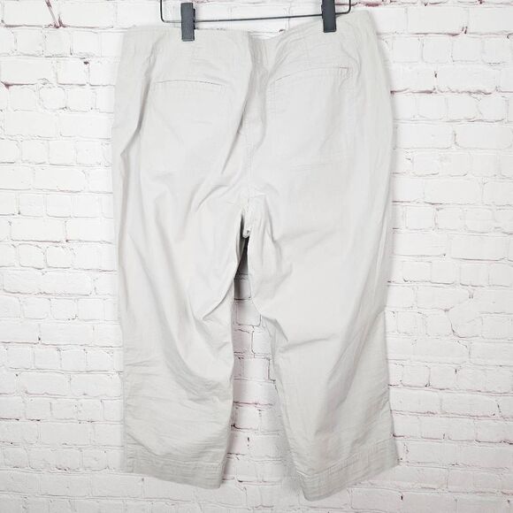 J. Jill Gray Cotton Stretch Bermuda Lightweight Summer Cropped Pants Women's 16 - Picture 5 of 8